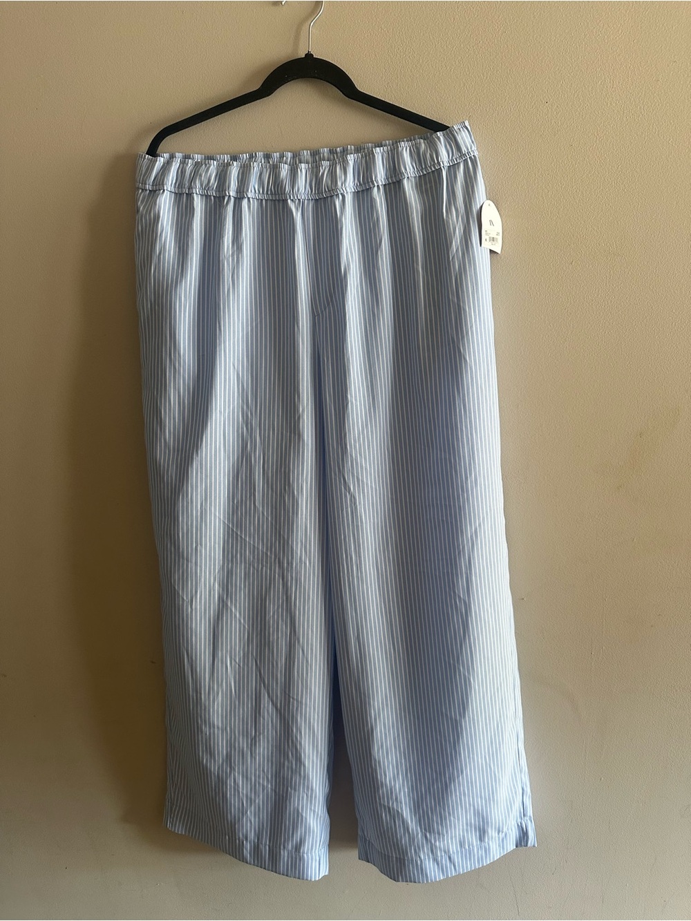 ✨ARULA Light Blue & White Pinstripe Wide Leg Pants NWT Size 1X
